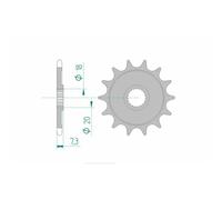 Pignone Afam Acciaio Standard 20206-Passo 520 Per Moto Ricambi Accessori Parti