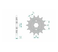 Afam Pignone 20305 - acciaio standard - passo 520