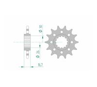 Pignone AFAM Acciaio Standard 20613-paso 520 per Moto Ricambi Accessori Parti