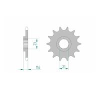 Pignone Afam Acciaio Standard 21307-Passo 520 Per Moto Ricambi Accessori Parti