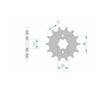 Pignone Afam Acciaio Standard 21308-Passo 520 Per Moto Ricambi Ciclomotore