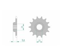 Pignone Afam Acciaio Standard 21504-Passo 520 Per Moto Ricambi Accessori Parti