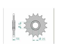 Pignone Afam Acciaio Standard 21512-Passo 520 Per Moto Ricambi Accessori Parti
