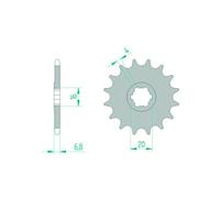 Pignone AFAM Acciaio Standard 22103-paso 420 per Moto Ricambi