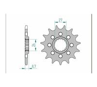 Pignone Afam Acciaio Standard 22902-Passo 520 Per Moto Ricambi Accessori Parti