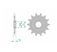 Pignone Afam Acciaio Standard 24305-Passo 520 Per Moto Ricambi Ciclomotore