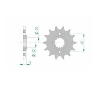 Pignone Afam Acciaio Standard 24502-Passo 520 Per Moto Ricambi Accessori Parti