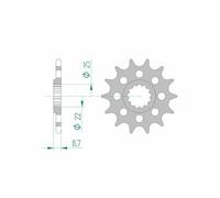 Pignone AFAM Acciaio Standard 28402-paso 520 per Moto Ricambi Accessori Pezzi