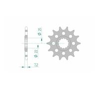 Pignone AFAM Acciaio Standard 28404-paso 520 per Moto Parti Ricambio