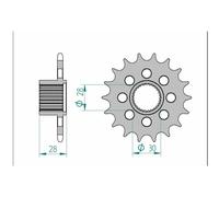 Pignone Afam Acciaio Standard 37601-Passo 525 Per Moto Ricambi Accessori Parti