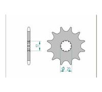 Pignone Afam Acciaio Standard 40300-Passo 520 Per Moto Ricambi Accessori Parti
