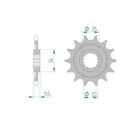 Pignone Afam Acciaio Standard 43400-Passo 520 Per Moto Ricambi Accessori Parti