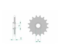 Pignone Afam Acciaio Standard 58102-Passo 420 Per Moto Ricambi Accessori Parti