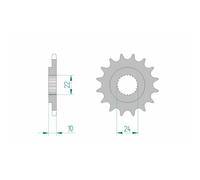 Pignone AFAM Acciaio Standard 61301-paso 520 per Moto Ricambi Ciclomotore