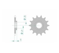 Pignone AFAM Acciaio Standard 64500-paso 520 per Moto Ricambio