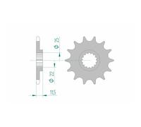 Pignone Afam Acciaio Standard 73303-Passo 520 Per Moto Ricambi Accessori Parti