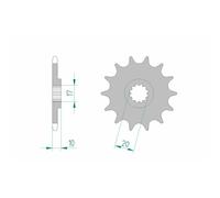Pignone Afam Acciaio Standard 94301-Passo 520 Per Moto Ricambi Accessori Parti