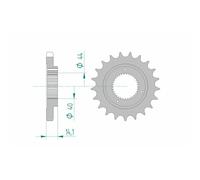 Pignone Afam Acciaio Standard 94602-Passo 530 Per Moto Ricambi Accessori Parti