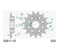 PIGNONE AFAM DUCATI 748/916/996 (NO R VERSION) DA 15 DENTI, CATENA 520 CON FORI