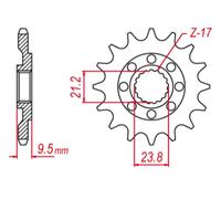 PIGNONE ANTERIORE 342 14 HONDA CR 250 '88-'08, CRF 450 '02-'