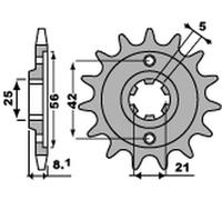 PIGNONE ANTERIORE 581 14 18NC YAMAHA TT 350`86-99 (CATENA 520)