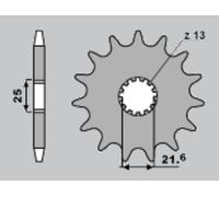 PIGNONE ANTERIORE CHT 566 17 KAWASAKI VN 800 VULCAN '95-'05, SUZUKI GS