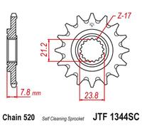 PIGNONE ANTERIORE JT 2320 13 HONDA CRF 250R '18-'23 AUTOPULENTE (23201