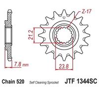 PIGNONE ANTERIORE JT 2320 14 HONDA CRF 250R 18-19 AUTOPULENTE (232014JTSC) (CATE