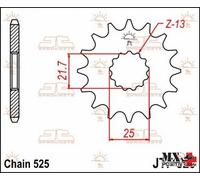 PIGNONE CAGIVA RAPTOR 650 2001-2007 JT JTF520.17 PASSO 525 17 DENTI VERSIONE ...
