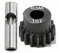 Pignone da 0,5 m, in acciaio temprato 16T, foro da 3,175 mm con adattatore da 2,3 mm, ingranaggio motore di precisione per ARRMA 1/14 Typhon 1/16 Mojave 1/18 granito, Losi 1/12 NASCAR, 0.5Mod Gear 13T