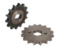Pignone da 20 mm a 16 denti e pignone con foro H da 12 x 17 mm a 14 denti, set di ingranaggi doppi in acciaio al carbonio per sistemi di trasmissione a catena del motore, ricambi