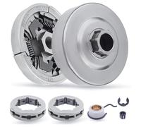 Pignone del tamburo della frizione della motosega for MS361 MS440 Parti di ricambio con ingranaggio a vite senza fine E-Clip Cuscinetto ad aghi Pignone del cerchio da 3/8"