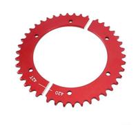Pignone diviso in alluminio anodizzato rosso a 42 denti per catena 420 | Compatibile con motori Predator 212cc 196cc 420cc 389cc 301cc 79cc 98cc | Miniatura per ricambi moto go kart