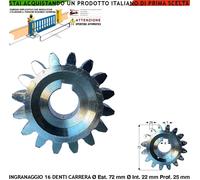 Pignone Esterno Z16 M4 Cod. 113000/1 Acciaio Ingranaggio Ricambio Motore Carrera
