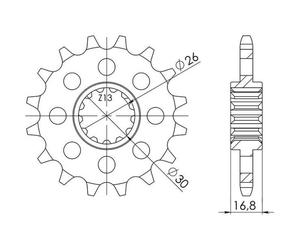 Pignone Honda Passo 525 16 Denti Cbf 600 N S 2008 2009 2010 2011 2012