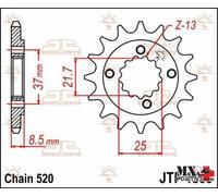 PIGNONE HONDA XR 600 R 1991-2000 JT JTF1309.15 PASSO 520 15 DENTI