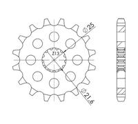 Pignone in acciaio 17 denti 525 KAWASAKI KLV (A1H>A2H) (JKBS1122) 1000 04/05