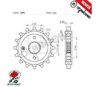 PIGNONE IN ACCIAIO PASSO 530 OGNIBENE 15 DENTI PER SUZUKI GS 550 B N Drum Brake