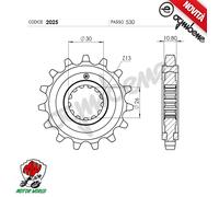 PIGNONE IN ACCIAIO PASSO 530 OGNIBENE 17 DENTI PER YAMAHA XJR 1300 2006