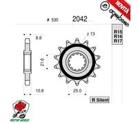 PIGNONE IN ACCIAIO SILENT OGNIBENE 16 DENTI YAMAHA YZF 1000 R Thunder Ace 1998
