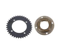 Pignone Motore Anteriore Pignone Posteriore per Catena Nero T8F 36T Adattatore Ruota Libera per 47cc 49cc Adatto per Scooter minimoto Goped Kit Corona Catena