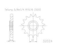 PIGNONE P 520 Z 15 KTM XC SPORT ATV 525 2008 2012