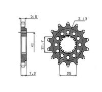 PIGNONE P 520 Z 17 SUZUKI GSX R (K1 K2) 1000 2001 2002