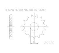 PIGNONE P 525 Z 18 TRIUMPH BONNEVILLE SE (RUOTE IN LEGA) 865 2009 2015