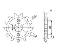PIGNONE P520 - Z13 (DIS.20202) HONDA 250 XR R 84/85