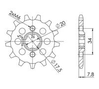PIGNONE P520 - Z13 (DIS.20305) HONDA 125 NSR F 85/03