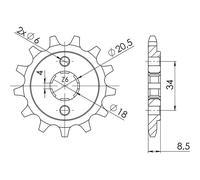 Pignone Supersprox Honda 520 X 13 Per Moto Ricambi Accessori Parti