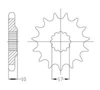 PIGNONE P520 - Z13 (DIS.64201) HUSQVARNA 125 CR 01/08