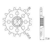 SGR PIGNONE S AC P520-D14 YAMAHA TT R 250 99-07