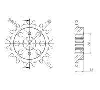 PIGNONE P520 - Z14 (DIS.52604) DUCATI 600 Supersport 95/97